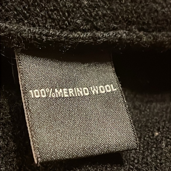 KELLA L navy V neck 100% merino wool long sleeve medium weight sweater - Picture 4 of 6